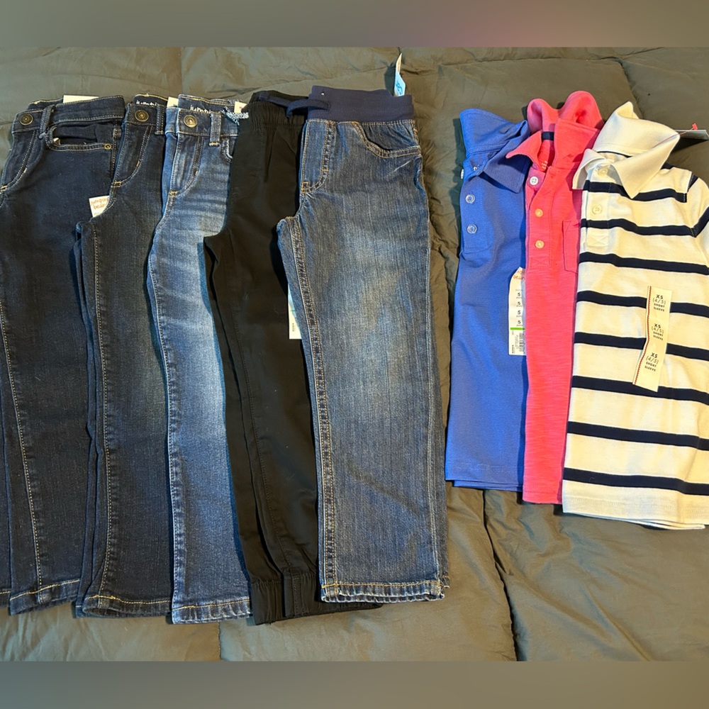 Jumping Beans Pink and Blue Kids Polo Shirts